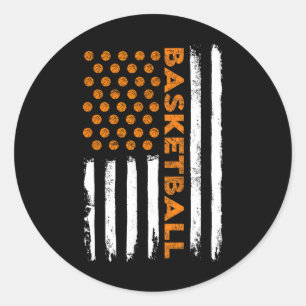 Sticker Rond Sketll vintage Usa Drapeau 4 juillet Sketll Hommes