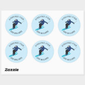 Sticker Rond Ski (Feuille)