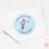Sticker Rond Ski (Enveloppe)