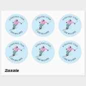 Sticker Rond Ski (Feuille)