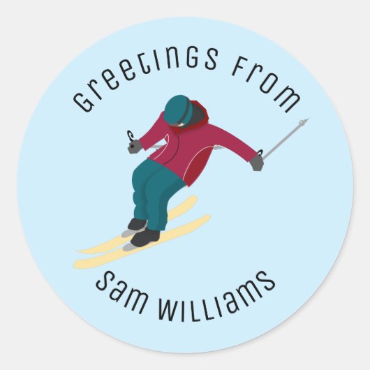 Sticker Rond Ski (Devant)