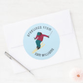 Sticker Rond Ski (Enveloppe)