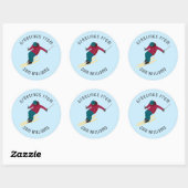 Sticker Rond Ski (Feuille)