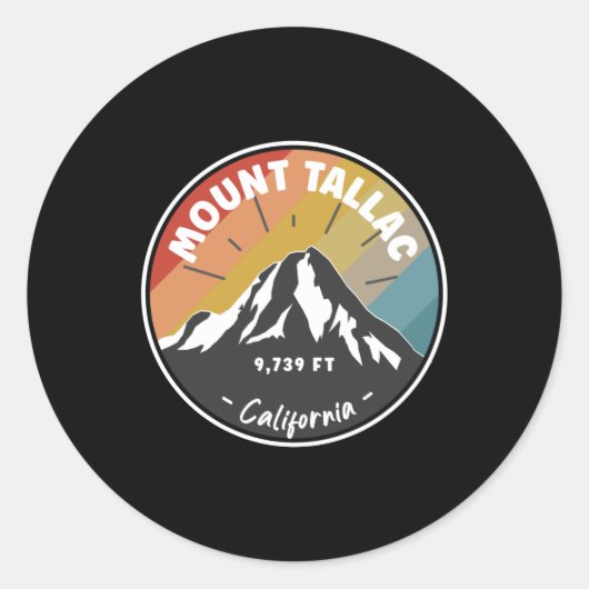 Sticker Rond Ski À Mont Tallac - Californie (Devant)