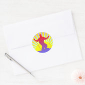 Sticker Rond ski alpin (Enveloppe)