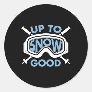 Sticker Rond Ski Art Pour Hommes Femmes Enfants Sport D'Hiver L