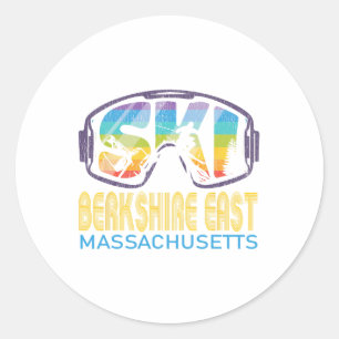 Sticker Rond Ski Berkshire East Machusetts Ski Vacances
