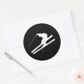 Sticker Rond ski cool (Enveloppe)
