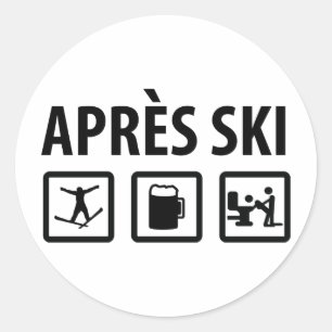 Sticker Rond ski d'apres