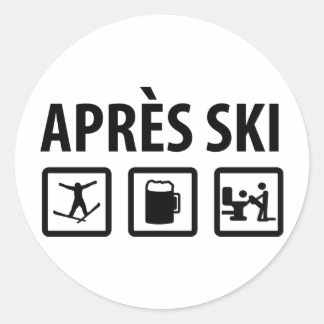 Sticker Rond ski d'apres