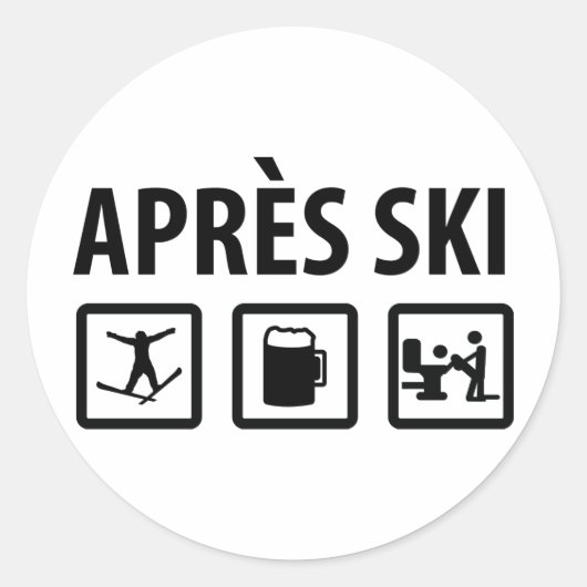 Sticker Rond ski d'apres (Devant)