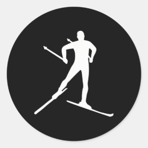 Sticker Rond Ski de fond