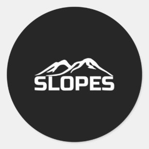Sticker Rond Ski De Snowboard Et Ski De Montagne