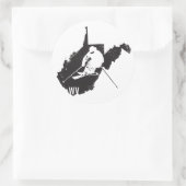 Sticker Rond Ski en Virginie-Occidentale (Sac)
