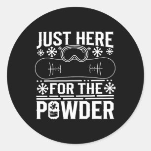 Sticker Rond Ski Et Snowboard Débutant Sports D'Hiver Fin