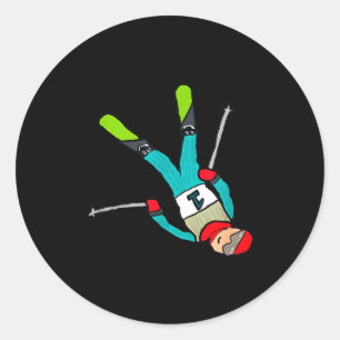 Sticker Rond Ski freestyle 