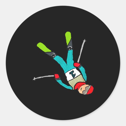 Sticker Rond Ski freestyle  (Devant)