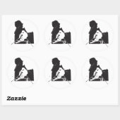 Sticker Rond Ski Idaho (Feuille)