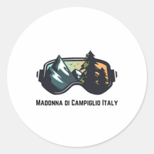 Sticker Rond Ski Madonna Di Campiglio Italie Ski Alpin T M