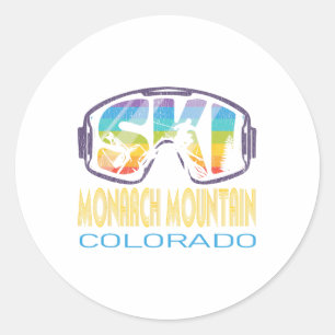 Sticker Rond Ski Monarch Mountain Colorado Vacances ski
