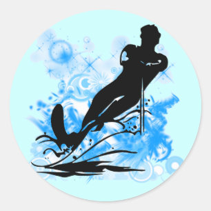 Sticker Rond Ski nautique