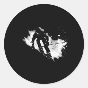 Sticker Rond Ski Racer Sports Biathlon Biathlon