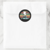 Sticker Rond Ski Rétro (Sac)