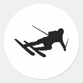 Sticker Rond ski ski alpin ski