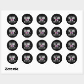 Sticker Rond Ski Ski Ski Skier Pour (Feuille)