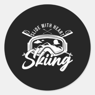 Sticker Rond Ski Sports D'Hiver Ski Pour Skieurs 5