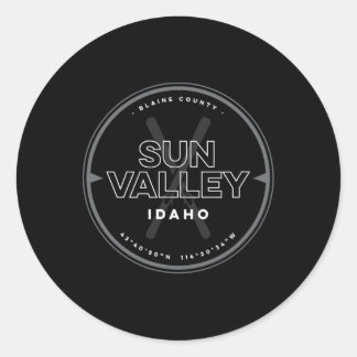 Sticker Rond Ski Sun Valley Idaho