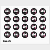 Sticker Rond Ski Sur Les Pistes6 (Feuille)