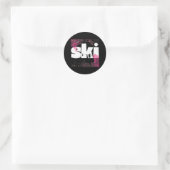 Sticker Rond Ski Sur Les Pistes6 (Sac)
