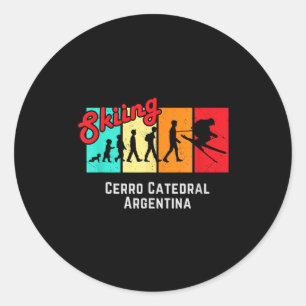 Sticker Rond Ski t cerro catedral argentine pour hommes et femm
