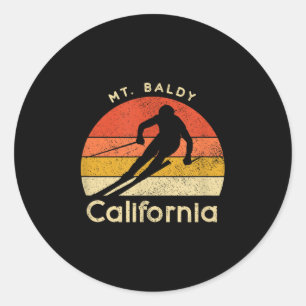 Sticker Rond Ski vintage Mont Baldy Californie