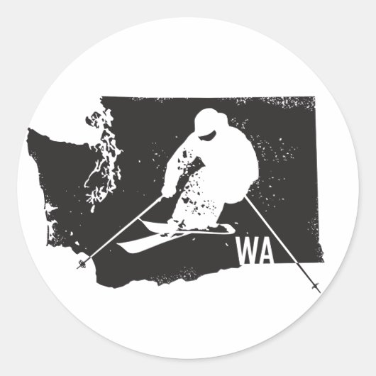 Sticker Rond Ski Washington (Devant)