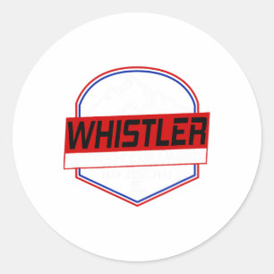 Sticker Rond Ski Whistler B.c Canada Ski et vélo de montagne