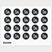 Sticker Rond Ski Ya plus tard drôle de ski alpin (Feuille)