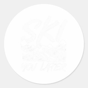 Sticker Rond Ski You Later 