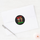 Sticker Rond Skibidi 67 Rizzmas Funny Six Seven Meme Christmas  (Enveloppe)