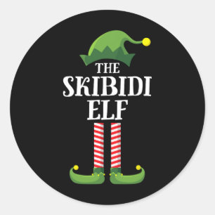 Sticker Rond Skibidi Elf Chemise jumelée Groupe Famille Funny C