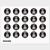 Sticker Rond Skibidi Rizzmas Christmas 6 7 Funny Santa  (Feuille)