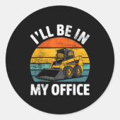 Sticker Rond Skid Steer Operator Construction Heavy Equipment J (Devant)