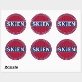 Sticker Rond Skien City Pride Emblem – Norwegian Identity (Feuille)