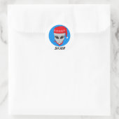 Sticker Rond Skier Alien (Sac)