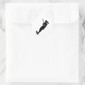 Sticker Rond Skieuse nautique (Sac)