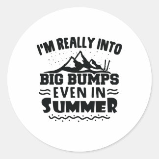 Sticker Rond Skiing Ski Skier Is Really Into Big Bumps