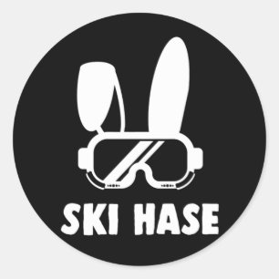 Sticker Rond Skis Skiing Cool Winter Venin