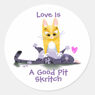 Sticker Rond SKRITCH PITS KITTIES par Jeff Willis Art