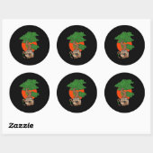 Sticker Rond Skull (Feuille)